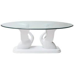 Sculptural Art Deco Swan Dining Table