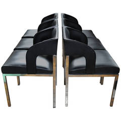 Mid-Century Modern Chrome Dining Chairs