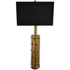 Brass Bamboo Lamp by Laurel Lamp Company