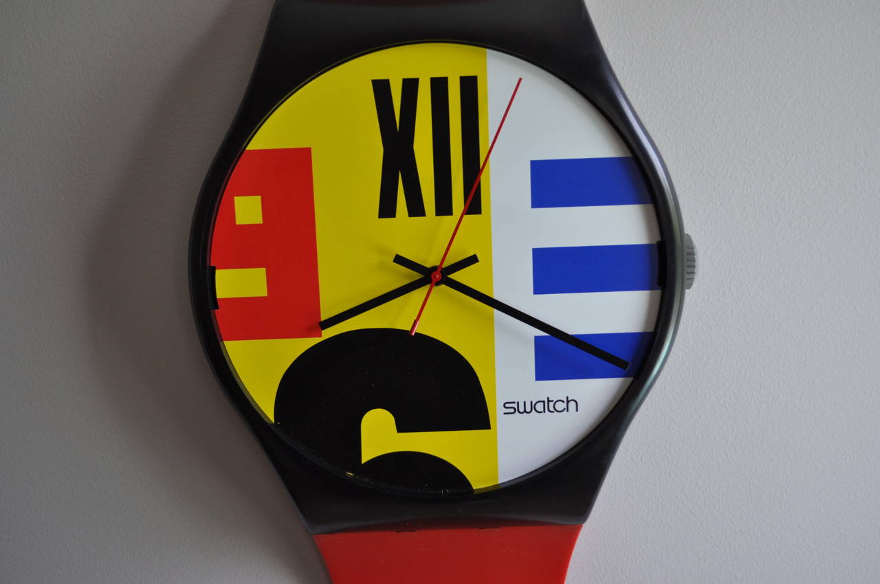 large swatch watch wall clock