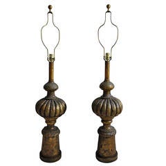 Monumental Chapman Hollywood Regency Sculptural Lamps 5