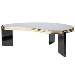 Table à cocktail moderne en laque Boomerang