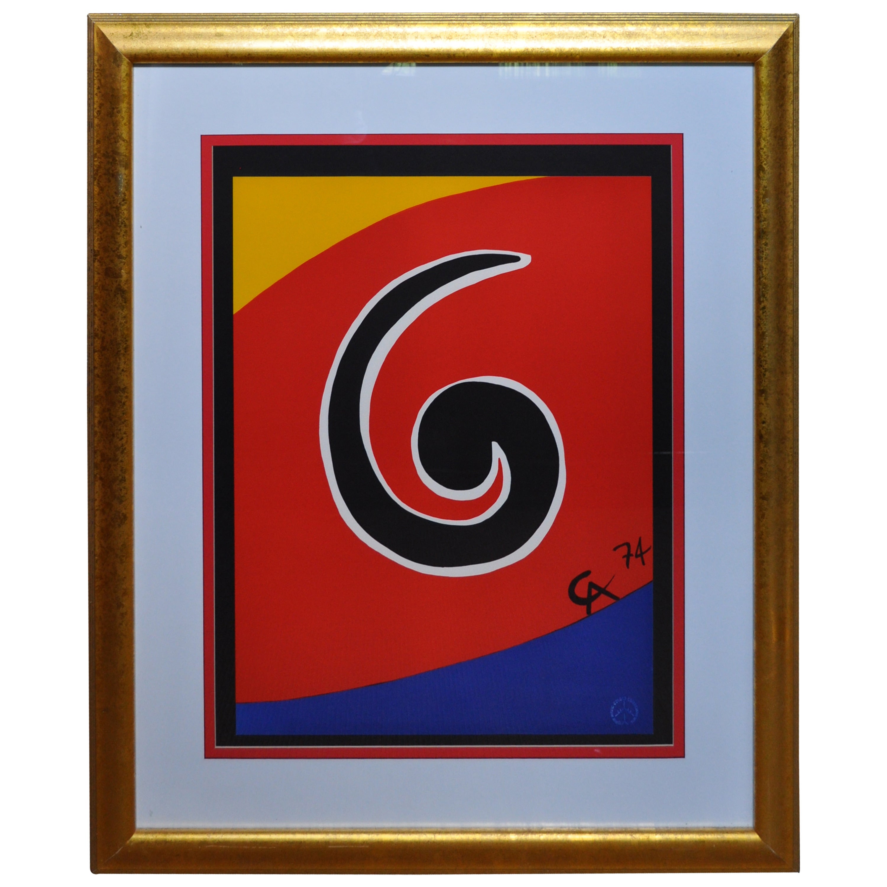 Alexander Calder Original Lithograph "Sky Swirl"