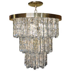 Lucite Ice Chandelier, Italy 1