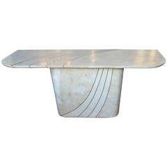 Maitland-Smith Style Tessellated Stone Console Table