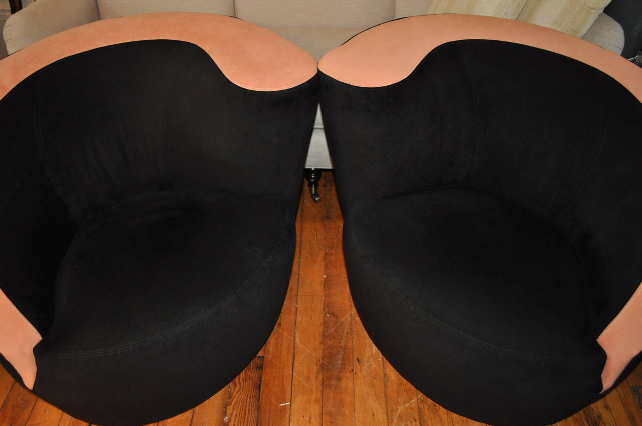 Mid-Century Modern Vladimir Kagan Nautilus Swivel Lounge Chairs for Directional