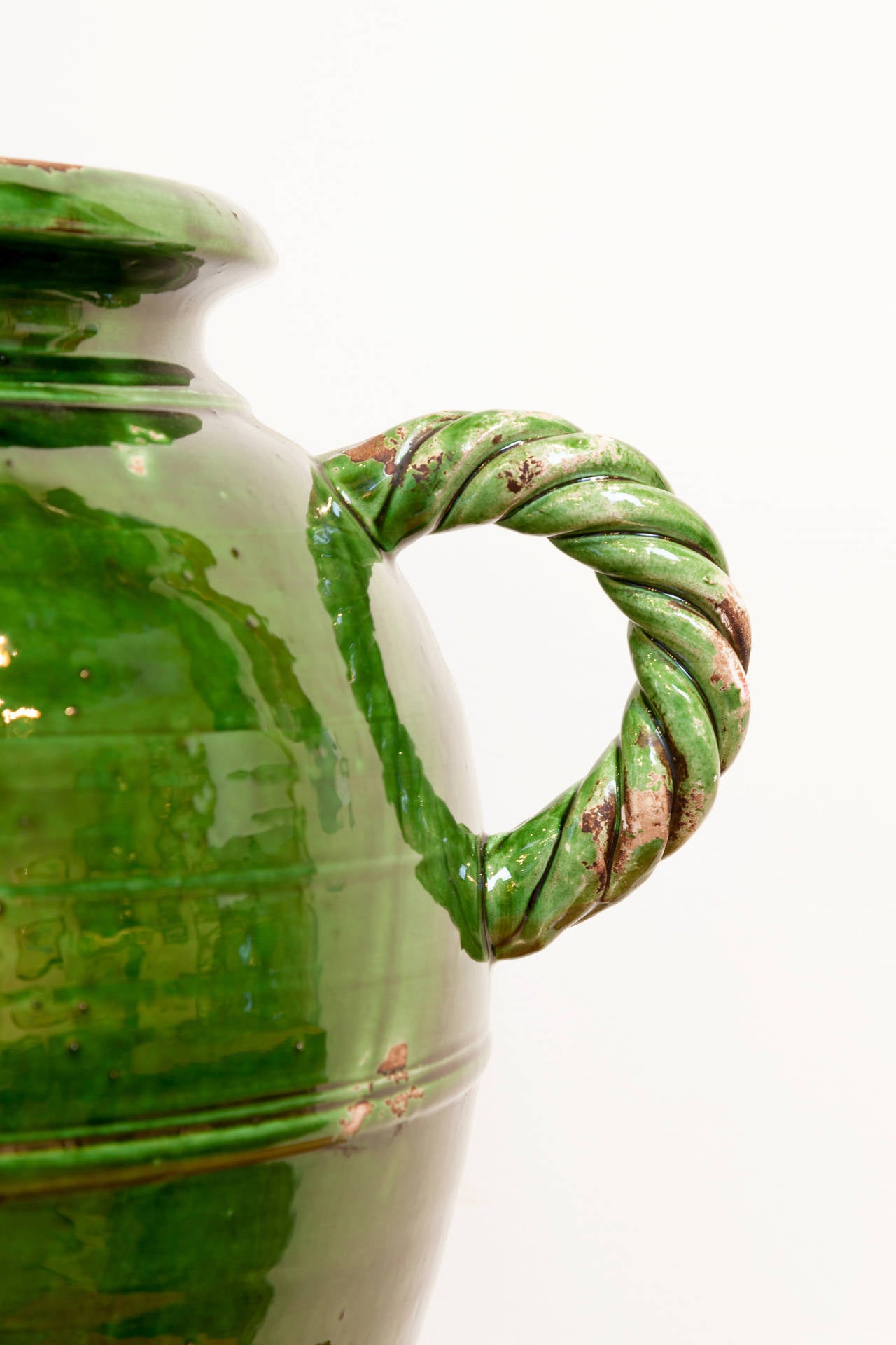 Glazed French Provençal Storage Jar, Late 19th Century