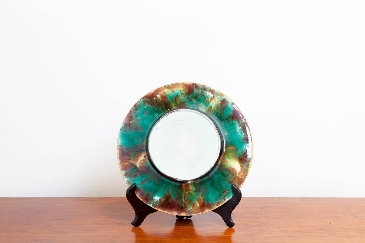 Pair Wedgwood Majolica 'Stanley' Pattern Plates, circa 1875 at 1stDibs