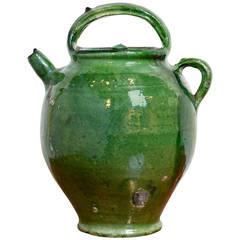 Antique French Provencal Pitcher (Cruche), Late 19th Century