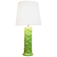 Lime Green Art Pottery Lamp 10