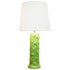 Lime Green Art Pottery Lamp