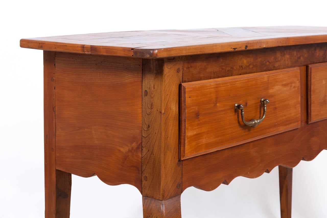 French Fruitwood Provençal Two-Drawer Server, circa 1900, France
