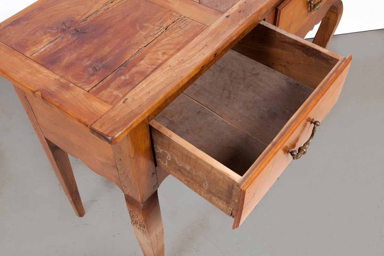 Fruitwood Provençal Two-Drawer Server, circa 1900, France In Good Condition In Chappaqua, NY