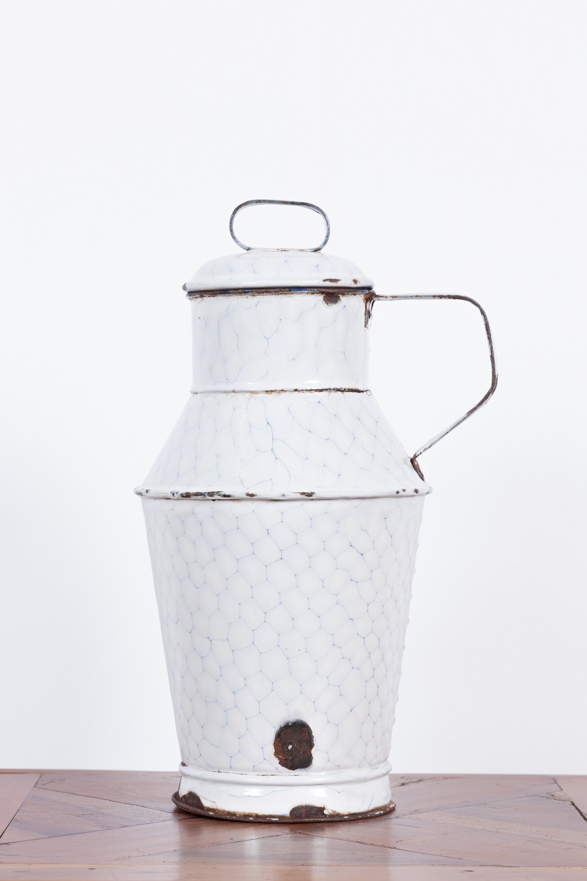 Vintage French Enamelware Pitchers, circa 1920