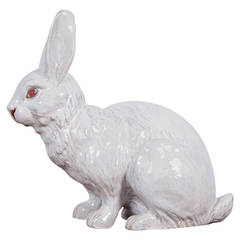 Vintage Ceramic Rabbit, France circa 1940s