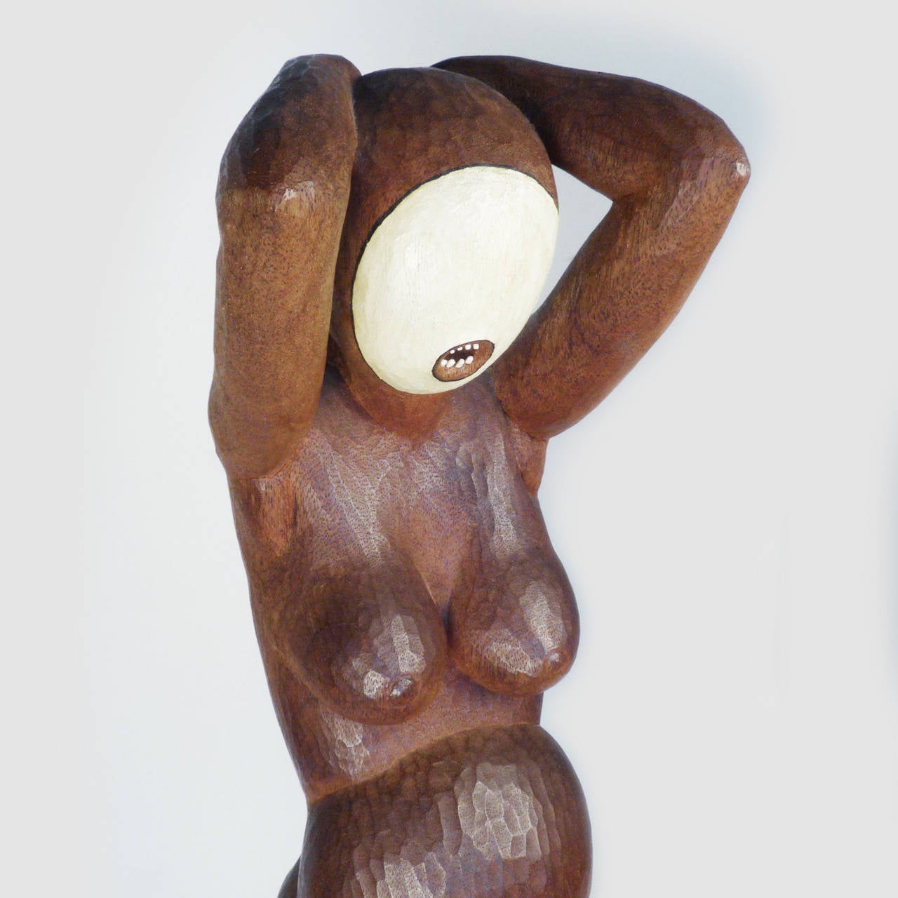 Hand-Carved Bob Haozous, Untitled Female Form Sculpture, circa 1975