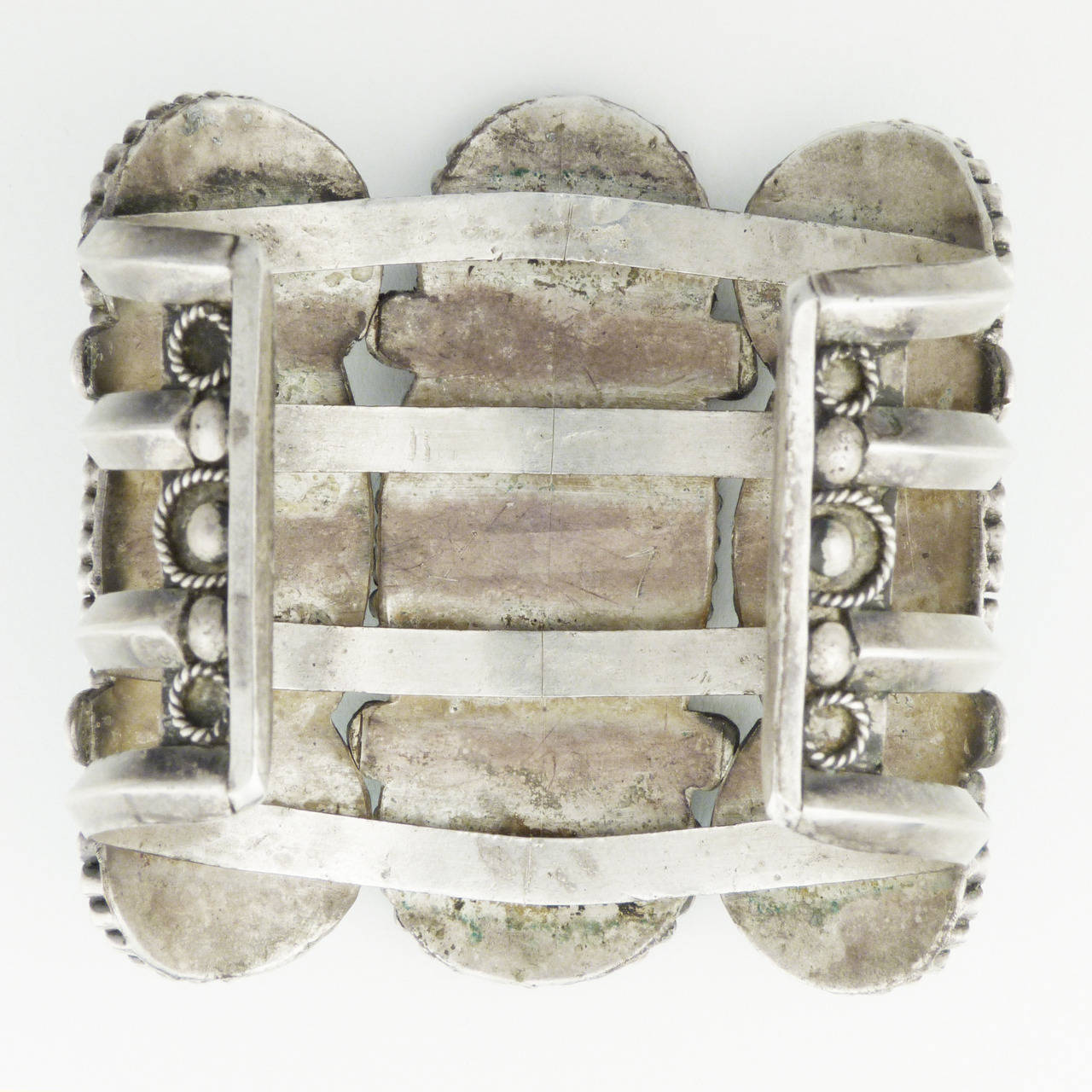 Native American Frank Dishta, Silver and Turquoise Bracelet, circa 1950