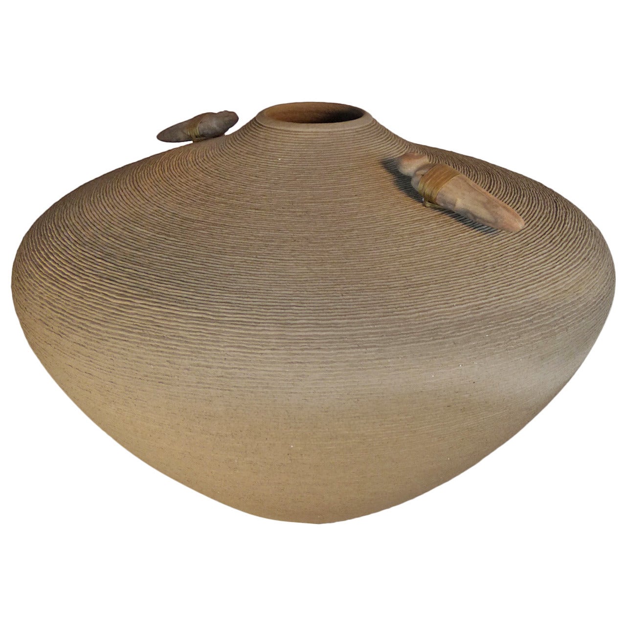 Richard Zane Smith, Large Corrugated Olla, circa 2000 For Sale