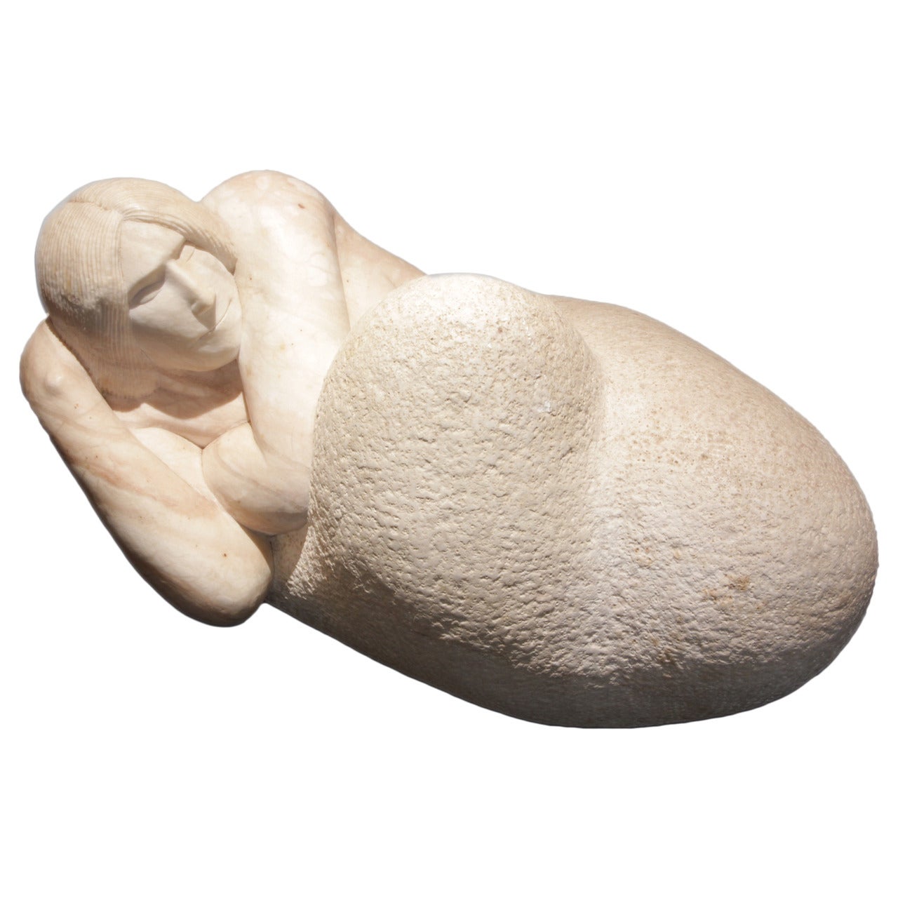 Bob Haozous, Native Alabaster Sculpture from the Jemez Mountains, circa 1980 For Sale
