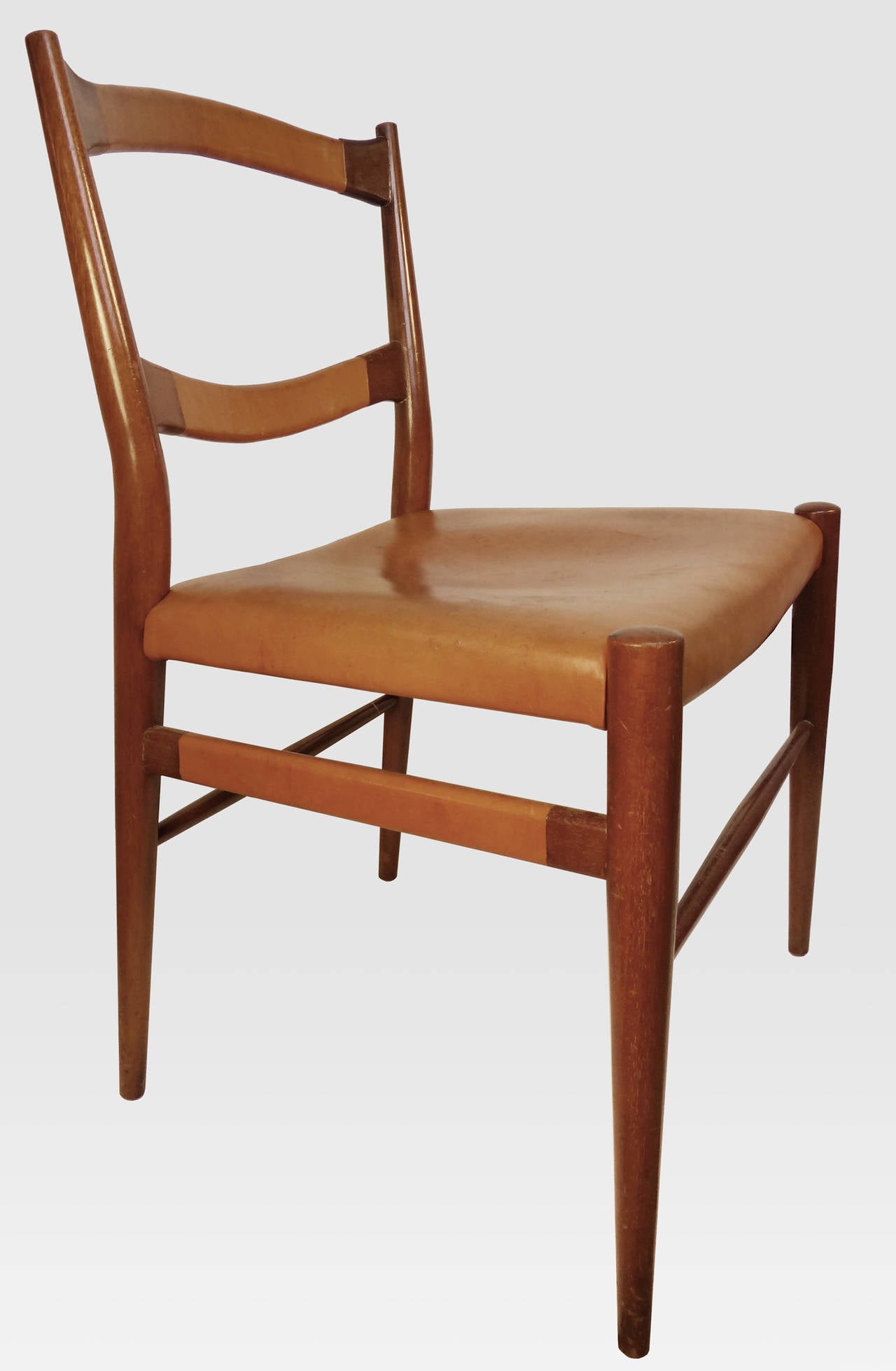 Mid-Century Modern Danish Teak and Leather Chair, circa 1950