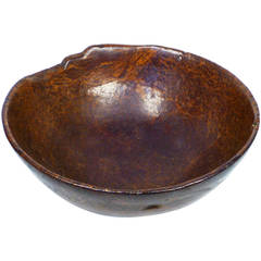 Early American Wood Burl Bowl