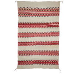 Banded Transitional Navajo Blanket, circa 1890