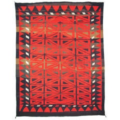 Antique Graphic Navajo Textile, circa 1890