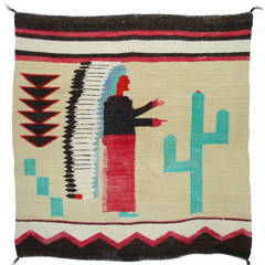 Vintage Navajo Pictorial Textile, circa 1930