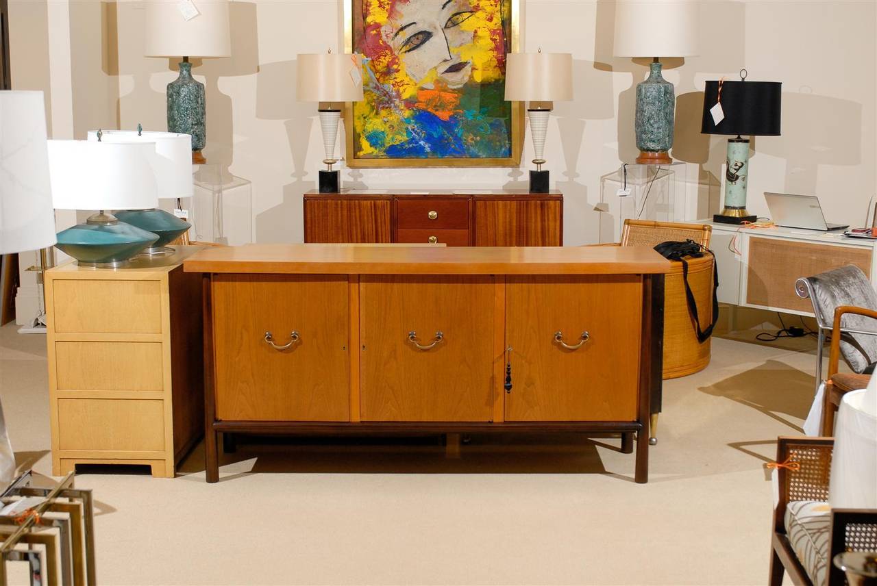 Mid-Century Modern Elegant Mahogany Altar Style Cabinet by T.H. Robsjohn-Gibbings For Sale