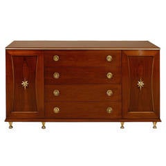 Spectacular Mahogany Buffet by Renzo Rutili for Johnson Furniture