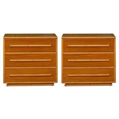 Stellar Pair of Mahogany and Bamboo Chests in the Style of Paul Frankl 7