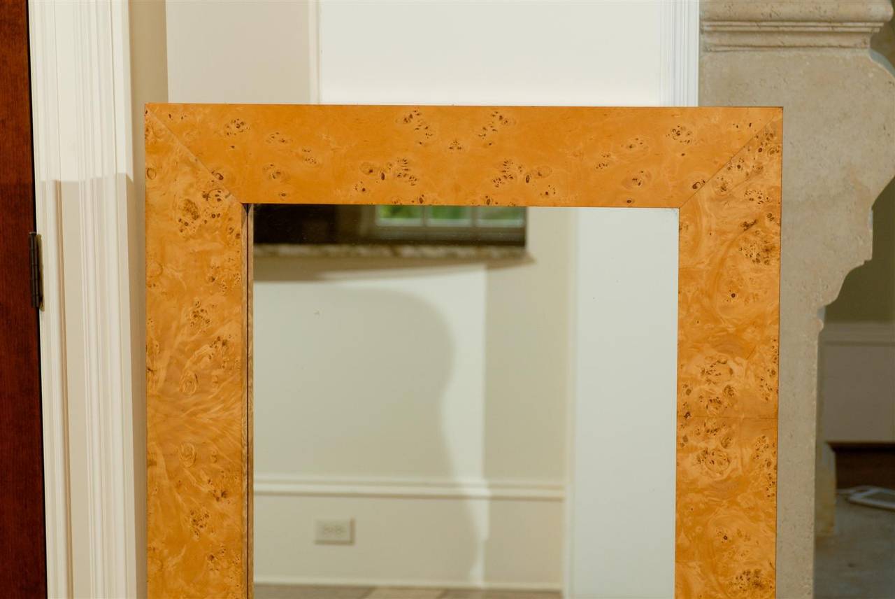 Dramatic Vintage Mirror in Olivewood In Excellent Condition For Sale In Atlanta, GA