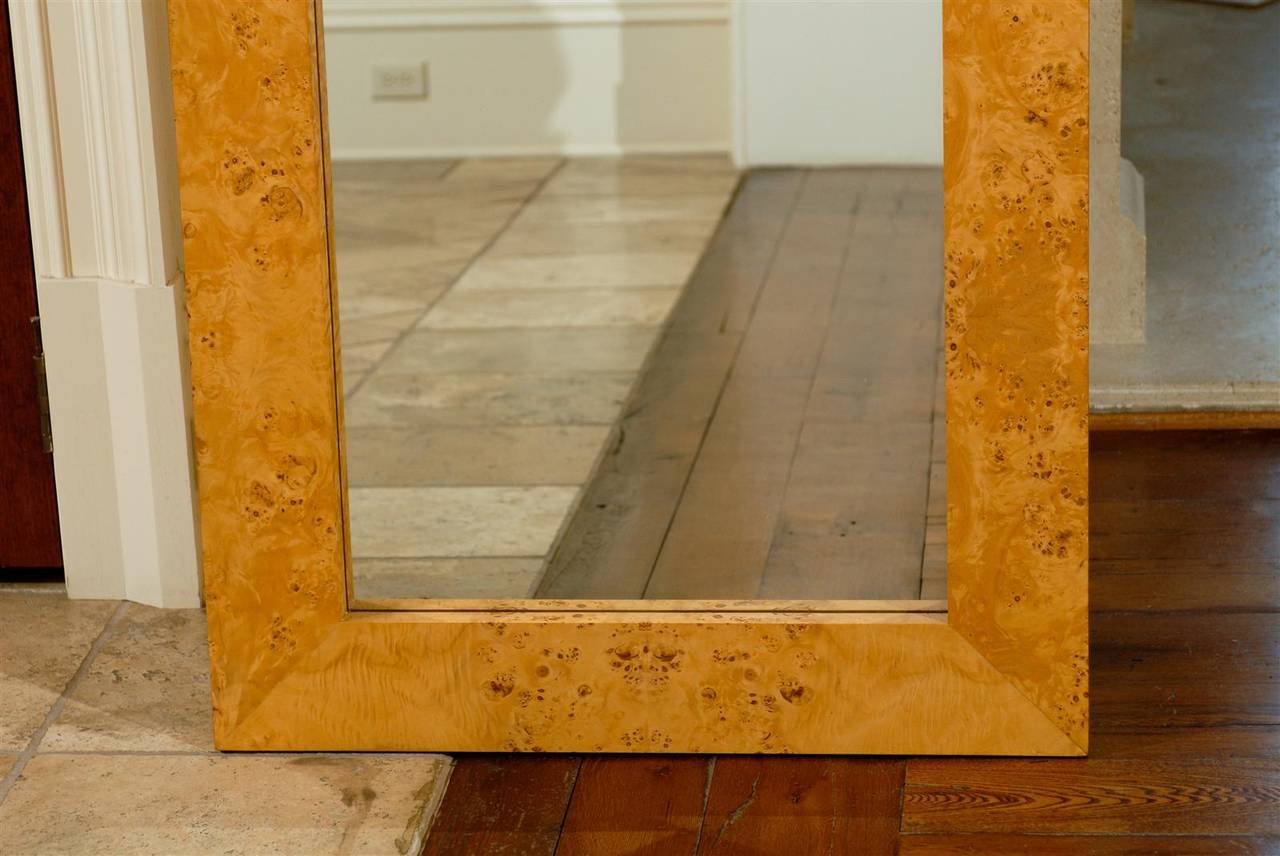 Dramatic Vintage Mirror in Olivewood For Sale 2