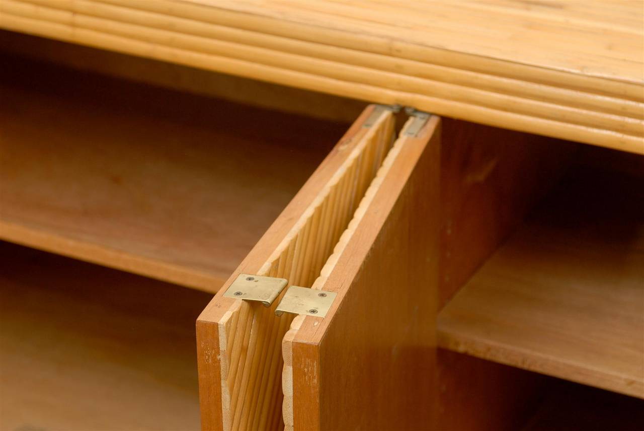 Late 20th Century Stellar Bamboo Buffet or Credenza in the Style of Milo Baughman