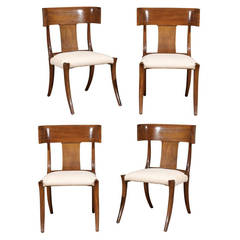 Exquisite Set of Four Klismos Chairs by Stewart MacDougall
