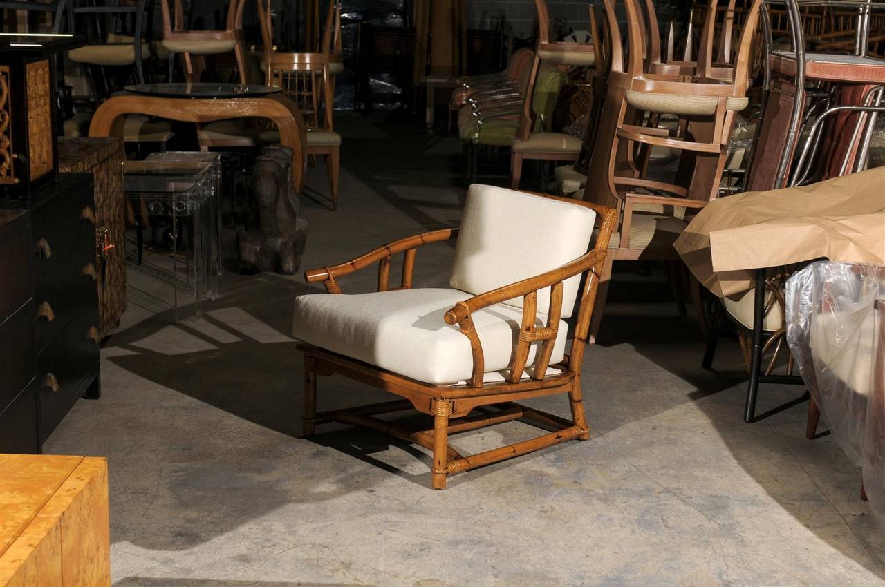 Mid-Century Modern Superb Pair of Restored Vintage Ficks Reed Lounge or Club Chairs