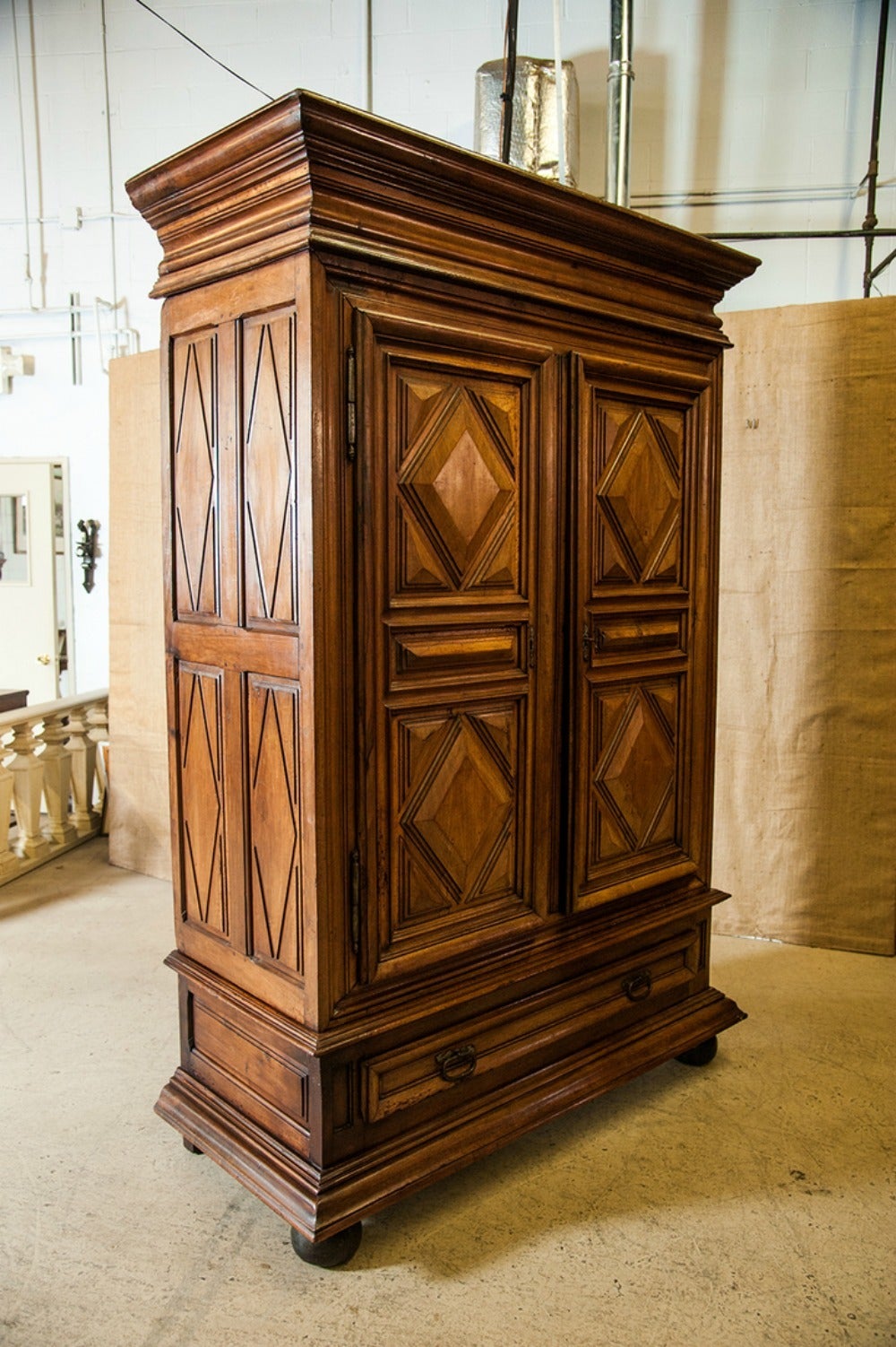 18th Century French Louis XIII Style Chateau Armoire In Excellent Condition In Birmingham, AL