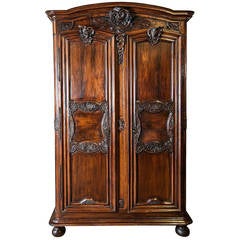 Lyonnaise Louis XV Period Chateau Armoire 9