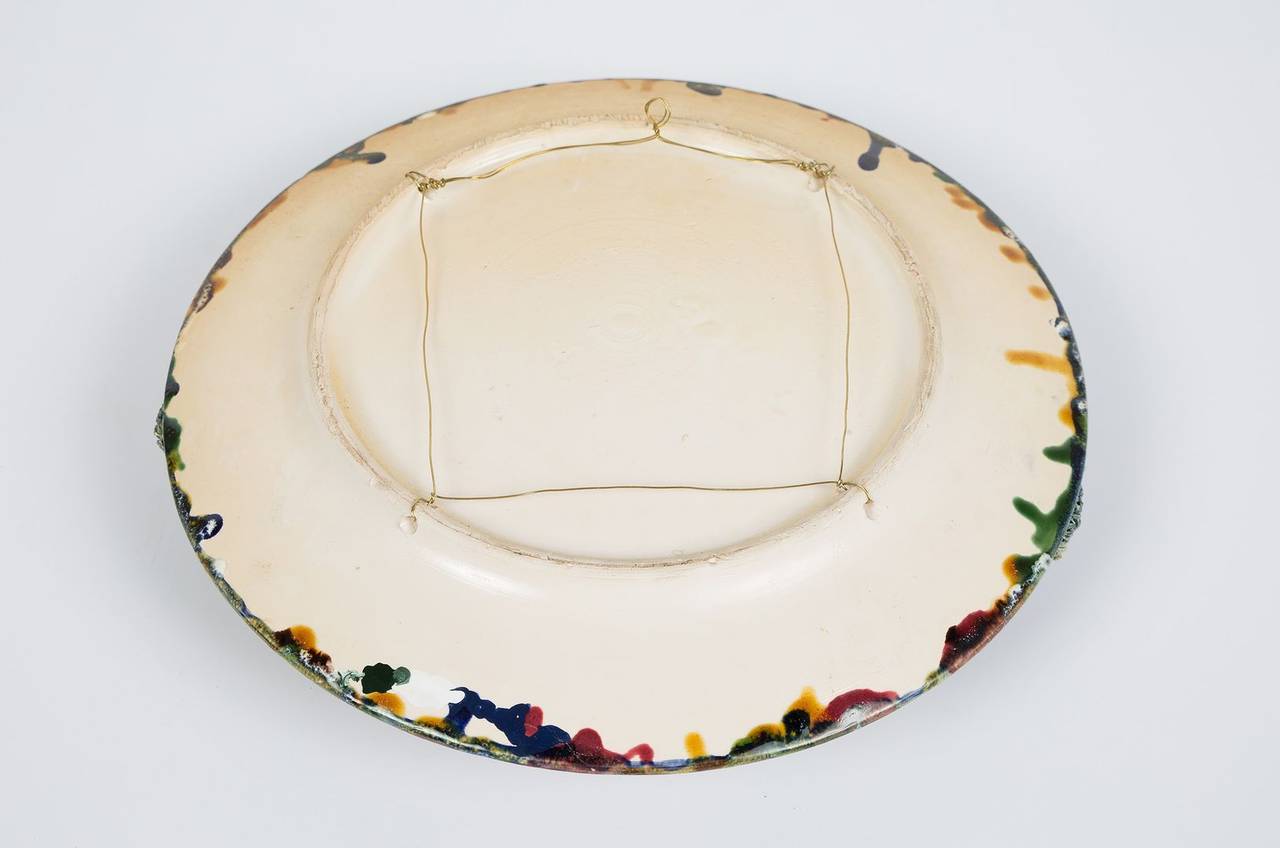 Ceramic Palissy Style Majolica Trompe-l'oeil Homard Lobster Plate