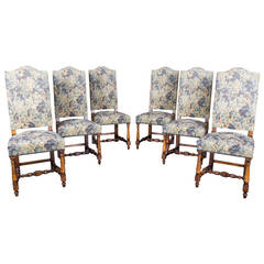 Set of 6 Louis XIII Dining Chairs