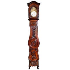Antique Fine Lyonnaise Louis XV Style Longcase Clock