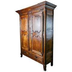 Antique Country French Armoire from Saint-Malo