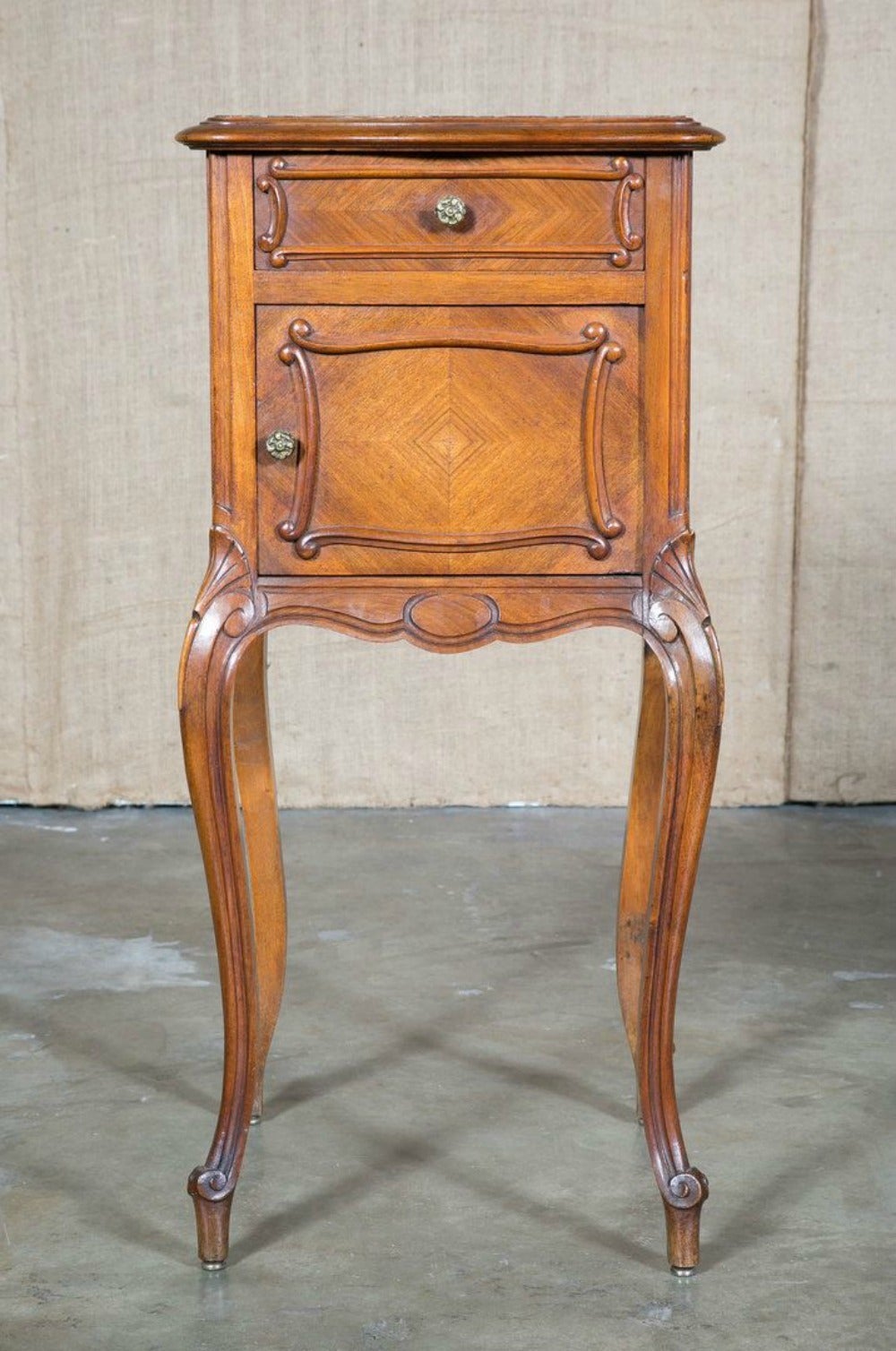 Louis XV Style Marble-Top Chevet