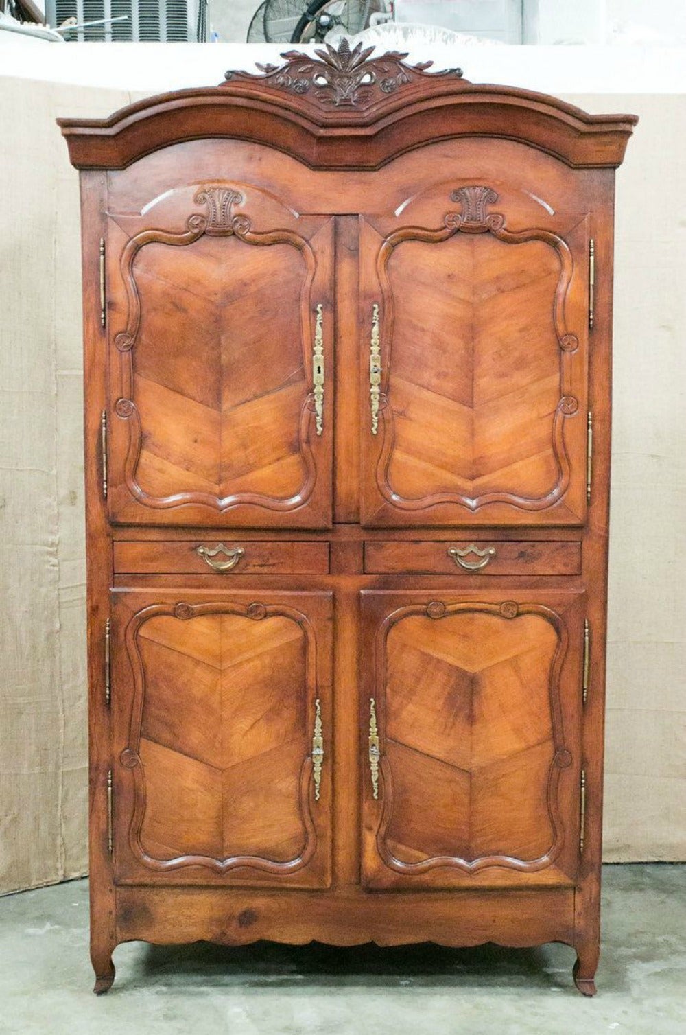 Louis XV Period Rennaise Cherrywood Armoire
