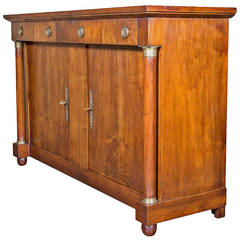 Antique French Empire Style Walnut Buffet