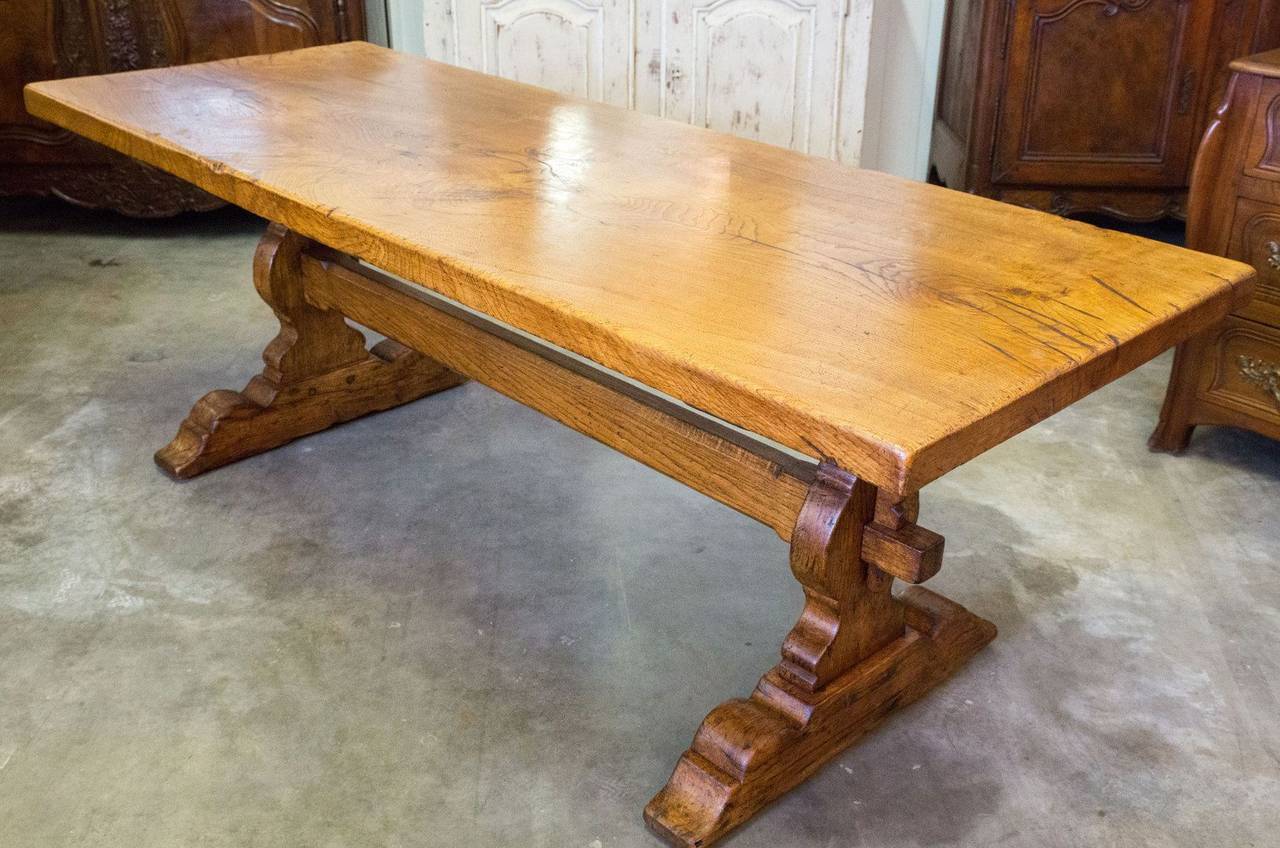 antique french trestle dining table