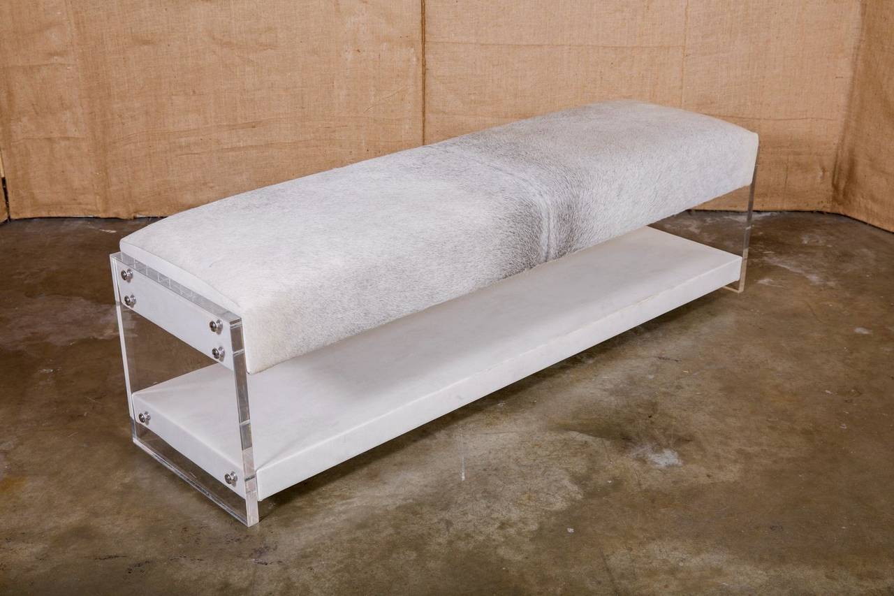 Contemporary Yves Lucite Benches
