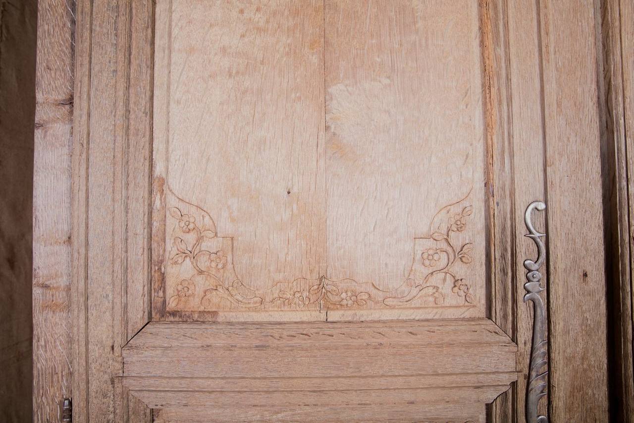 Late 18th Century Louis XIV Style Washed Oak Armoire 4