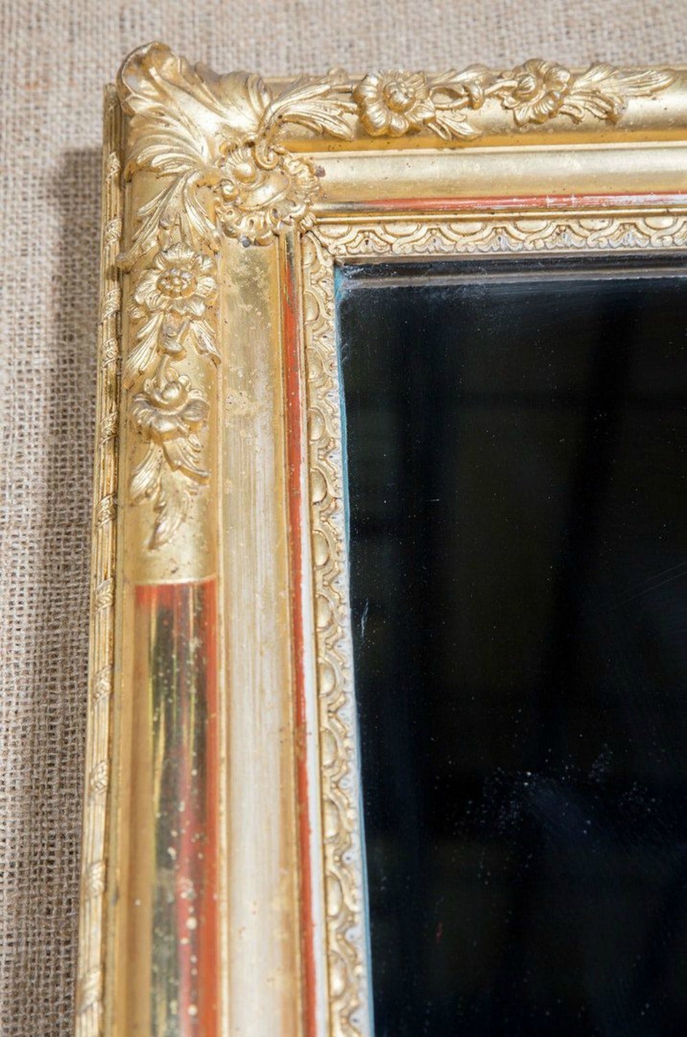 French Napoleon III Period Giltwood Mirror with Original Glass In Good Condition In Birmingham, AL