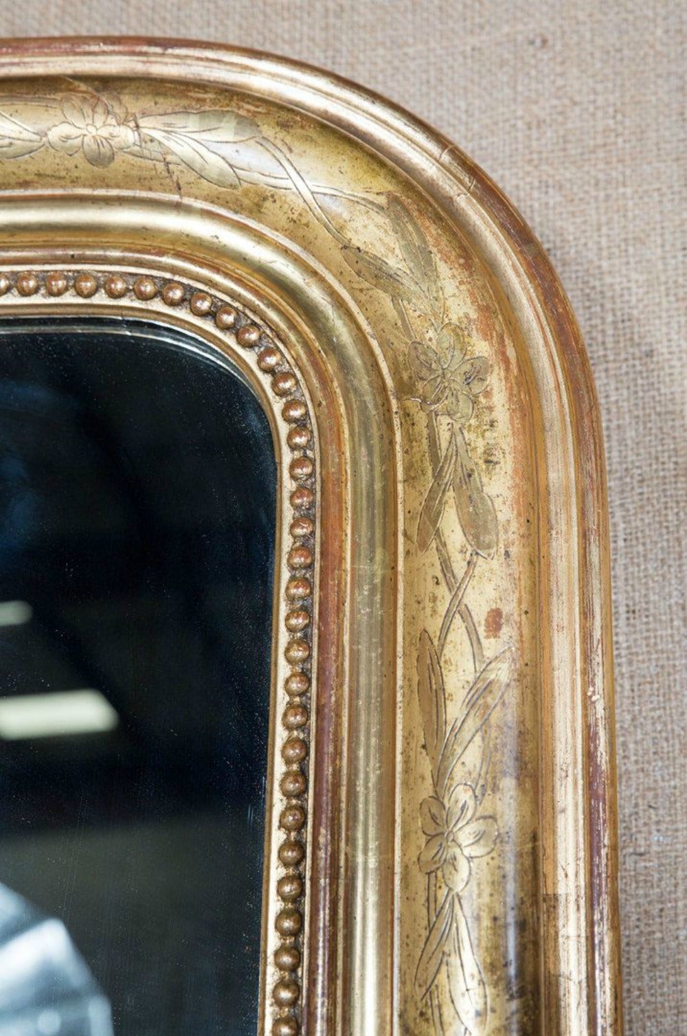 French Louis Philippe Period Giltwood Mirror In Good Condition In Birmingham, AL